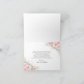 ウッドラお洒落ンドアニマルズパステルピンクフローラベビー サンキューカード (内部)