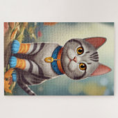 ウッドラお洒落ンドアメリカショートヘア ジグソーパズル (横)