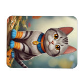 ウッドラお洒落ンドアメリカショートヘア マグネット (横)