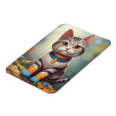 ウッドラお洒落ンドアメリカショートヘア マグネット (左側)