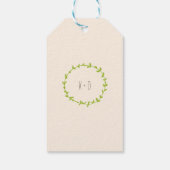 ウッドラお洒落ンドキツネアイボリー結婚のギフトラベル ギフトタグ (裏面)