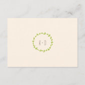 ウッドラお洒落ンドキツネアイボリー結婚の情報カード エンクロージャーカード (裏面)