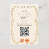 ウッドラお洒落ンドキツネ(アイボリー素朴結婚) エンクロージャーカード (正面)