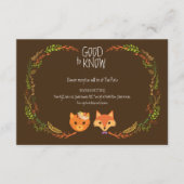 ウッドラお洒落ンドキャット&キツネ結婚ズ エンクロージャーカード (正面)