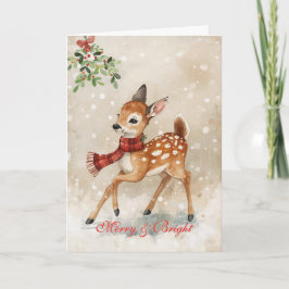 ウッドラお洒落ンドクリスマス鹿 カード