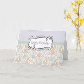 ウッドラお洒落ンドクリーチャーハッピーバースデー カード (黄色い花)