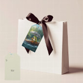 ウッドラお洒落ンドコテージコアフロッグバースデーパーティー ギフトタグ