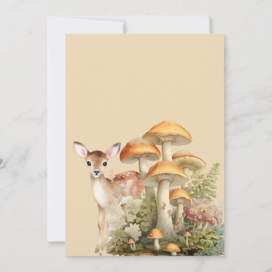 ウッドラお洒落ンドディアファースト誕生日 招待状 (裏面)