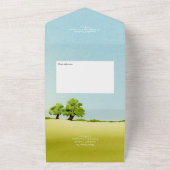 ウッドラお洒落ンドフォレストディア結婚ズ オールインワン招待状 (外側)