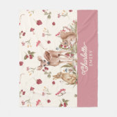 ウッドラお洒落ンドブランケットフローラベビー子供部屋 フリースブランケット (正面)