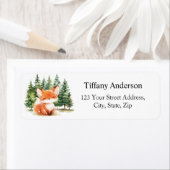 ウッドラお洒落ンドベビーキツネ差出人住所 ラベル (インサイチュ)