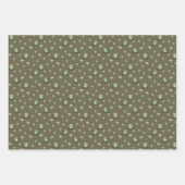 ウッドラお洒落ンドマッシュルームのカエル – "ホップオートクチュール" ラッピングペーパーシート (正面3)