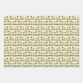 ウッドラお洒落ンドマッシュルームのカエル – "ホップオートクチュール" ラッピングペーパーシート (正面2)