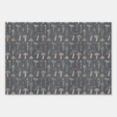 ウッドラお洒落ンドマッシュルーム ラッピングペーパーシート (正面)