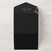 ウッドラお洒落ンドワイルドフラワーQRコード結婚ズ オールインワン招待状 (外側)