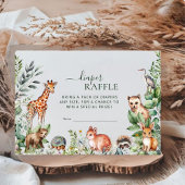ウッドラお洒落ンド動物おむつラッフルチケット エンクロージャーカード