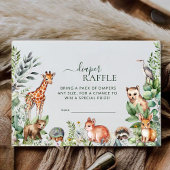 ウッドラお洒落ンド動物おむつラッフルチケット エンクロージャーカード
