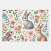 ウッドラお洒落ンド動物フローラ ラッピングペーパーシート (正面)