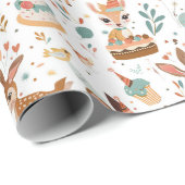 ウッドラお洒落ンド動物誕生日 ラッピングペーパー (ロールコーナー)