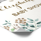 ウッドラお洒落ンド動物赤ちゃんシャワーへようこそ ポスター (角)