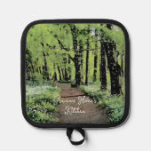 ウッドラかわいらしンドパーソナライズされた 鍋敷き (正面)