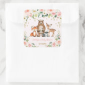 ウッドラかわいらしンドベビーシャワー/赤面フローラ林 スクエアシール (バッグ)