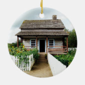 ウッドライツ素朴スターズ引っ越し祝いパーティー新しいアドレス セラミックオーナメント (裏面)