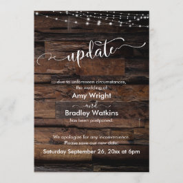 ウッドライトの結婚延期　お詫びとご案内 招待状