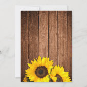 ウッドライト素朴ひまわり赤ちゃんシャワー 招待状 (裏面)