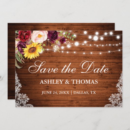 ウッドライ素朴ト混合フローラレース セーブザデート (正面/裏面)