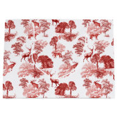 ウッドラエレガントンドのカントリースタイリッシュトイルディアーキツネ ラージペーパーバッグ (正面)