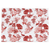 ウッドラエレガントンドのカントリースタイリッシュトイルディアーキツネ ラージペーパーバッグ (裏面)