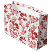 ウッドラエレガントンドのカントリースタイリッシュトイルディアーキツネ ラージペーパーバッグ (裏面アングル)