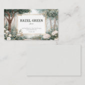 ウッドラエレガントンドガーデンフローラ金ゴールド枠 名刺 (正面/裏面)