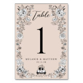 ウッドラエレガントンドキツネフローラスケッチ童話 テーブルナンバー (正面)