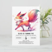 ウッドラエレガントンドキツネ誕生日 招待状 (スタンド正面)