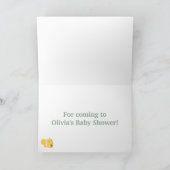 ウッドラエレガントンドコンテンポラリー動物ありがとう サンキューカード (内部)