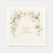 ウッドラエレガントンドファーンベイビーシャワー スタンダードカクテルナプキン (正面)
