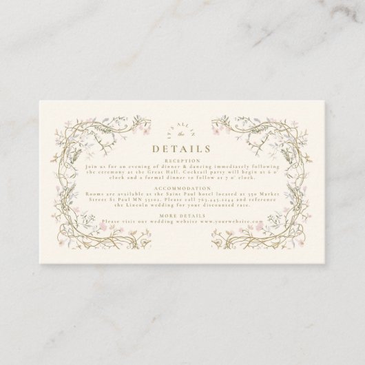 ウッドラエレガントンドファーン結婚ズ エンクロージャーカード (正面)