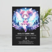 ウッドラエレガントンドフェアリー誕生日 招待状 (スタンド正面)