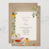 ウッドラエレガントンドフォレストカー結婚ドストック 招待状 (正面/裏面)