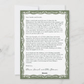 ウッドラエレガントンドフレームカスタムホリデーフォトカード シーズンカード (裏面)