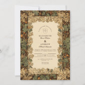 ウッドラエレガントンドボタニカル結婚ズ 招待状 (正面)