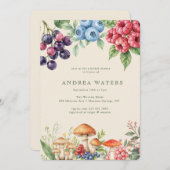 ウッドラエレガントンド | フォレストボタニカルブライダルシャワー 招待状 (正面/裏面)