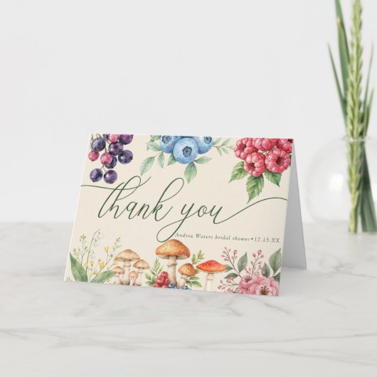 ウッドラエレガントンド | 森林植物学 サンキューカード (正面)