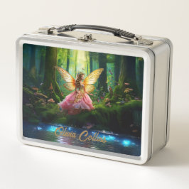 ウッドラカスタムンドの森の魔法の妖精 メタルランチボックス