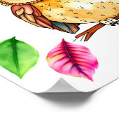 ウッドラカラフルンドウルと離れウォーターカラー ポスター (角)