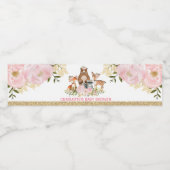 ウッドラガーリーンドベビーシャワー赤面ピンクフローラの好意 ペットボトルラベル (シングルラベル)