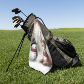 ウッドラクラシックンドクリスマスディアー/雪だるま ゴルフタオル (グリーン)