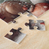 ウッドラクラシックンドクリスマスディアー/雪だるま ジグソーパズル (側面)